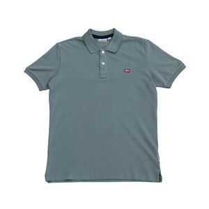 Napapijri Men's Polo Shirt Size S Sage Green‎ Cotton Short Sleeve Logo Casual